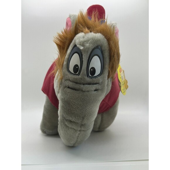 Vintage 1990s Walt Disney's World On Ice Aladdin Abu Elephant Plush Toy WITH TAG - Picture 1 of 9